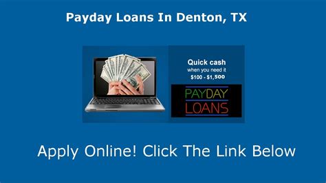 Loans In Denton Texas